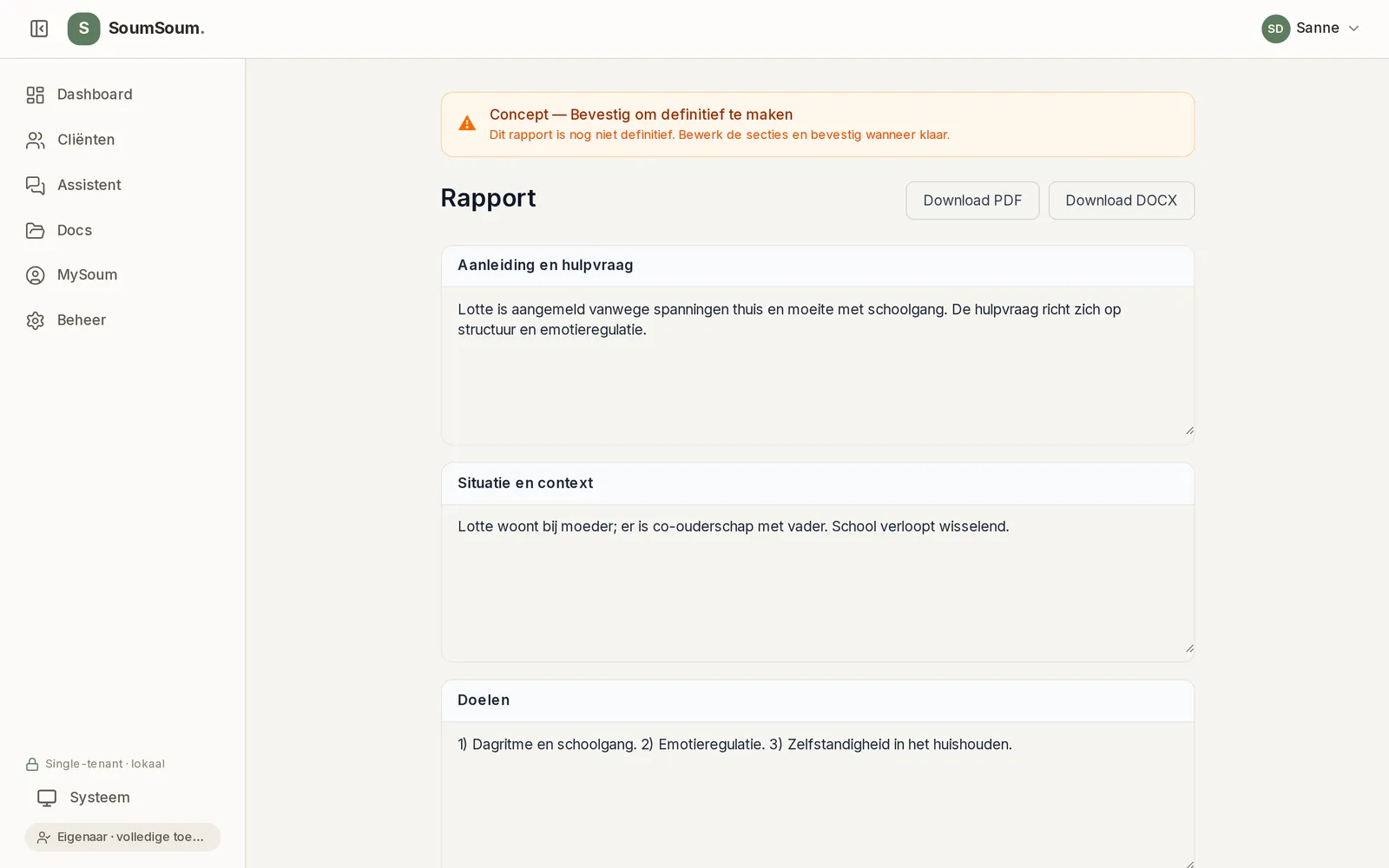 SoumSoum — rapport · concept