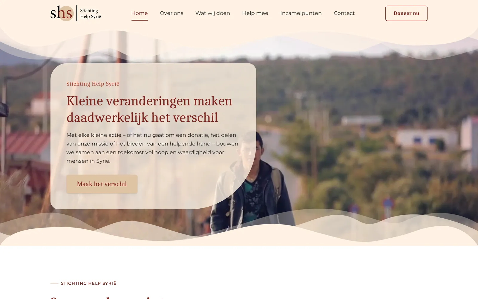 Stichting Help Syrië — startpagina