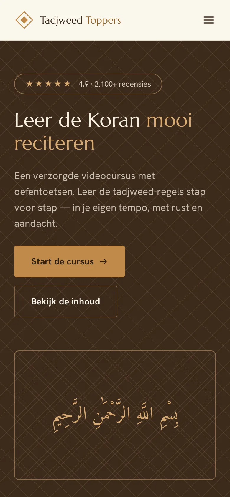 Tadjweed Toppers — op de telefoon