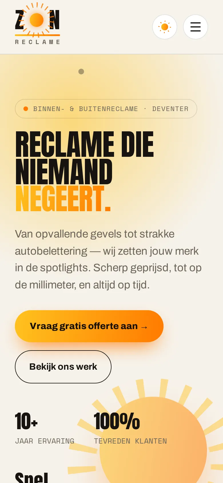 ZON Reclame — op de telefoon